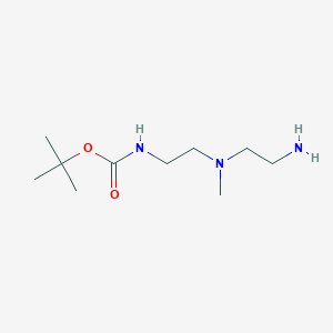 tert-Butyl (2-((2-aminoethyl)(methyl)amino)ethyl)carbamate chemical structure (CAS 263162-13-6)