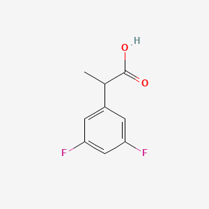 2-(3,5-Difluorophenyl)propanoic acid chemical structure (CAS 263162-45-4)