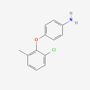 4-(2-Chloro-6-methylphenoxy)aniline chemical structure (CAS 2632313-82-5)