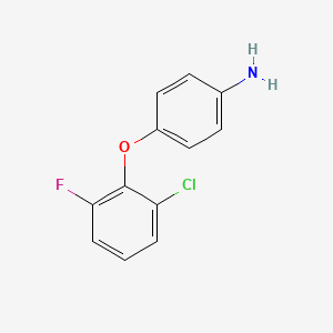 4-(2-Chloro-6-fluorophenoxy)aniline chemical structure (CAS 2632313-83-6)