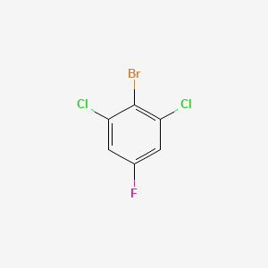 2-Bromo-1,3-dichloro-5-fluorobenzene chemical structure (CAS 263333-82-0)