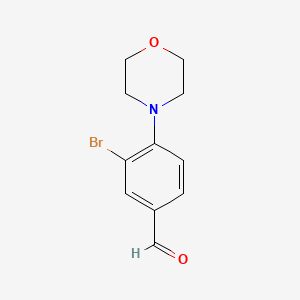 3-Bromo-4-morpholinobenzaldehyde chemical structure (CAS 263349-24-2)