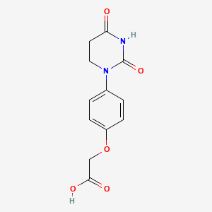 2-(4-(2,4-Dioxotetrahydropyrimidin-1(2H)-yl)phenoxy)acetic acid chemical structure (CAS 2633633-12-0)