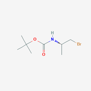 (S)-tert-Butyl (1-bromopropan-2-yl)carbamate chemical structure (CAS 263410-21-5)
