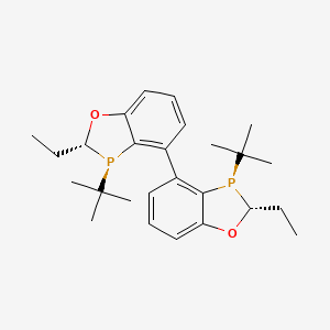 (2R,2'R,3R,3'R)-3,3'-Di-tert-butyl-2,2'-diethyl-2,2',3,3'-tetrahydro-4,4'-bibenzo[d][1,3]oxaphosphole chemical structure (CAS 2634687-61-7)