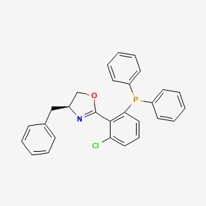 (S)-4-Benzyl-2-(2-chloro-6-(diphenylphosphino)phenyl)-4,5-dihydrooxazole chemical structure (CAS 2634687-64-0)