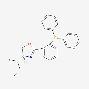 (S)-4-((S)-sec-Butyl)-2-(2-(diphenylphosphino)phenyl)-4,5-dihydrooxazole chemical structure (CAS 2634687-75-3)