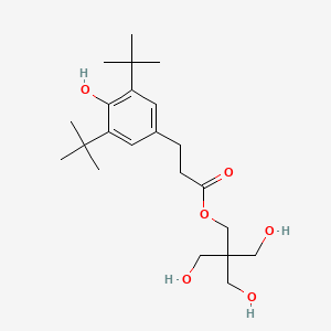 3-Hydroxy-2,2-bis(hydroxymethyl)propyl 3-(3,5-di-tert-butyl-4-hydroxyphenyl)propanoate chemical structure (CAS 26347-98-8)