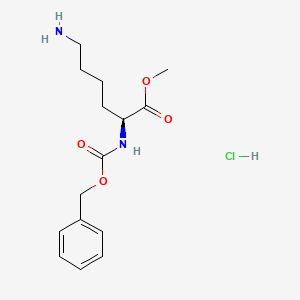 (S)-Methyl 6-amino-2-(((benzyloxy)carbonyl)amino)hexanoate hydrochloride chemical structure (CAS 26348-68-5)