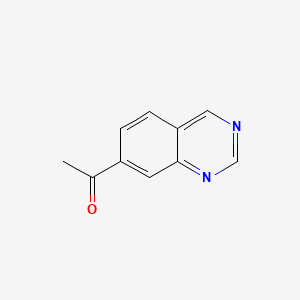 1-(Quinazolin-7-yl)ethanone chemical structure (CAS 2635940-57-5)