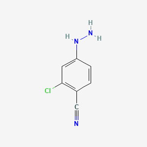 2-Chloro-4-hydrazinylbenzonitrile chemical structure (CAS 263845-81-4)