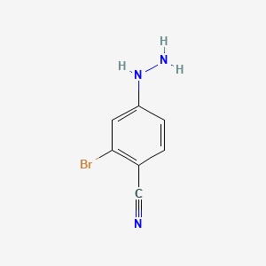 2-Bromo-4-hydrazinylbenzonitrile chemical structure (CAS 263845-82-5)