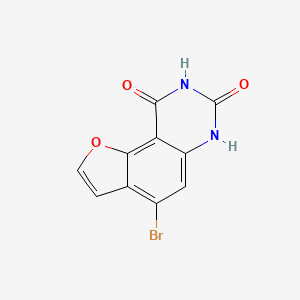 4-Bromofuro[2,3-f]quinazoline-7,9(6H,8H)-dione chemical structure (CAS 2638502-61-9)