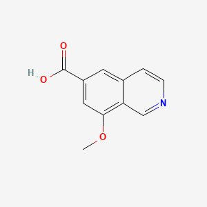 8-Methoxyisoquinoline-6-carboxylic acid chemical structure (CAS 2639204-09-2)