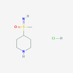 Imino(methyl)(piperidin-4-yl)-l6-sulfanone hydrochloride chemical structure (CAS 2639410-39-0)