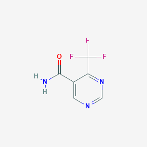 4-(Trifluoromethyl)pyrimidine-5-carboxamide chemical structure (CAS 2639626-83-6)