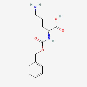 (S)-5-Amino-2-(((benzyloxy)carbonyl)amino)pentanoic acid chemical structure (CAS 2640-58-6)