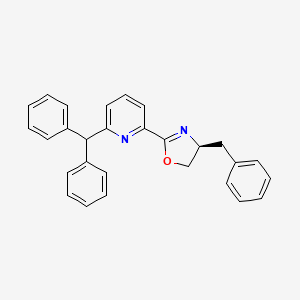 (S)-2-(6-Benzhydrylpyridin-2-yl)-4-benzyl-4,5-dihydrooxazole chemical structure (CAS 2640520-03-0)