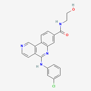 5-((3-Chlorophenyl)amino)-N-(2-hydroxyethyl)benzo[c][2,6]naphthyridine-8-carboxamide chemical structure (CAS 2641079-92-5)