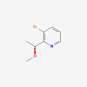 (S)-3-Bromo-2-(1-methoxyethyl)pyridine chemical structure (CAS 2641451-44-5)