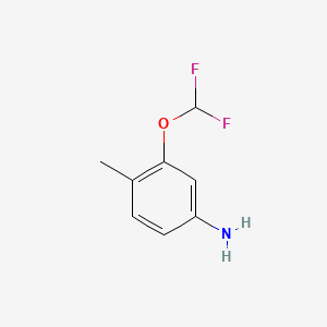 3-(Difluoromethoxy)-4-methylaniline chemical structure (CAS 264194-31-2)