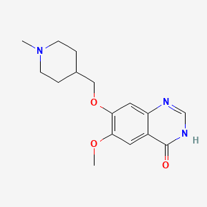 6-Methoxy-7-((1-methylpiperidin-4-yl)methoxy)quinazolin-4(3H)-one chemical structure (CAS 264208-69-7)