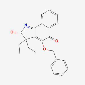 4-(Benzyloxy)-3,3-diethyl-2H-benzo[g]indole-2,5(3H)-dione chemical structure (CAS 2642218-43-5)