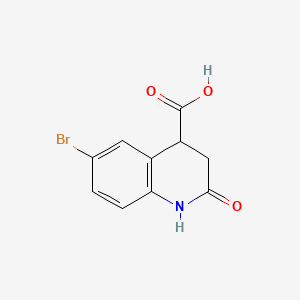 6-Bromo-2-oxo-1,2,3,4-tetrahydroquinoline-4-carboxylic acid chemical structure (CAS 264276-41-7)