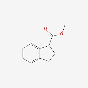 Methyl 2,3-dihydro-1H-indene-1-carboxylate chemical structure (CAS 26452-96-0)
