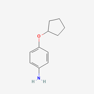 4-(Cyclopentyloxy)aniline chemical structure (CAS 26455-36-7)