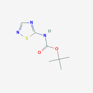 5-(Boc-amino)-1,2,4-thiadiazole chemical structure (CAS 264600-76-2)