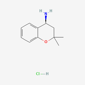 (S)-2,2-Dimethylchroman-4-amine hydrochloride chemical structure (CAS 2646585-67-1)