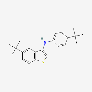5-(tert-Butyl)-N-(4-(tert-butyl)phenyl)benzo[b]thiophen-3-amine chemical structure (CAS 2648147-42-4)