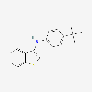 N-(4-(tert-Butyl)phenyl)benzo[b]thiophen-3-amine chemical structure (CAS 2648198-92-7)