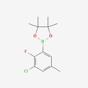 2-(3-Chloro-2-fluoro-5-methylphenyl)-4,4,5,5-tetramethyl-1,3,2-dioxaborolane chemical structure (CAS 2648668-29-3)