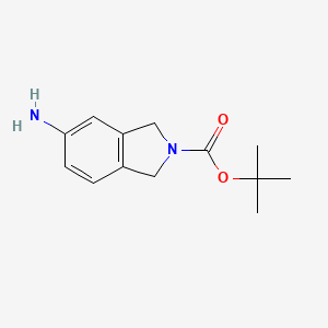 tert-Butyl 5-aminoisoindoline-2-carboxylate chemical structure (CAS 264916-06-5)