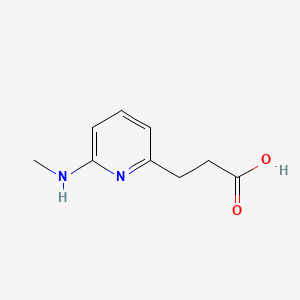 3-(6-(Methylamino)pyridin-2-yl)propanoic acid chemical structure (CAS 2649241-51-8)