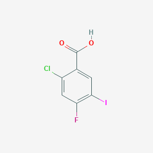 2-Chloro-4-fluoro-5-iodobenzoic acid chemical structure (CAS 264927-52-8)