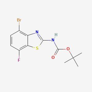 tert-Butyl (4-bromo-7-fluorobenzo[d]thiazol-2-yl)carbamate chemical structure (CAS 2649788-82-7)