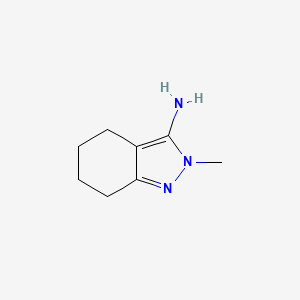 2-Methyl-4,5,6,7-tetrahydro-2H-indazol-3-amine chemical structure (CAS 26503-23-1)