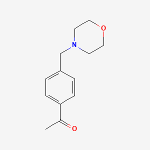 1-{4-[(morpholin-4-yl)methyl]phenyl}ethan-1-one chemical structure (CAS 265107-94-6)