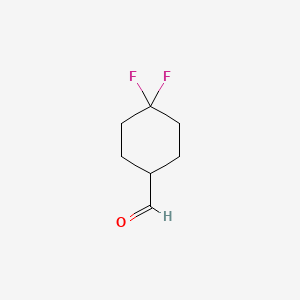 4,4-Difluorocyclohexanecarbaldehyde chemical structure (CAS 265108-36-9)