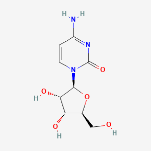 4-Amino-1-((2S,3S,4R,5S)-3,4-dihydroxy-5-(hydroxymethyl)tetrahydrofuran-2-yl)pyrimidin-2(1H)-one chemical structure (CAS 26524-60-7)