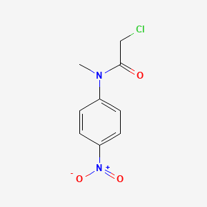 2-Chloro-N-methyl-N-(4-nitrophenyl)acetamide chemical structure (CAS 2653-16-9)
