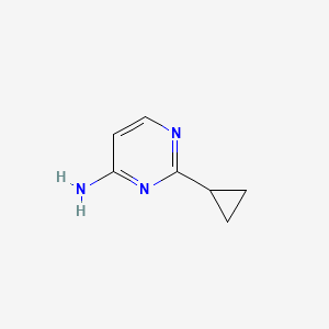 2-Cyclopropylpyrimidin-4-amine chemical structure (CAS 265324-26-3)