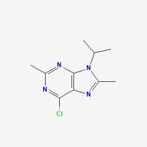 6-Chloro-9-isopropyl-2,8-dimethyl-9H-purine chemical structure (CAS 2654003-58-2)