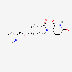 3-(5-(((R)-1-Ethylpiperidin-2-yl)methoxy)-1-oxoisoindolin-2-yl)piperidine-2,6-dione chemical structure (CAS 2654011-51-3)