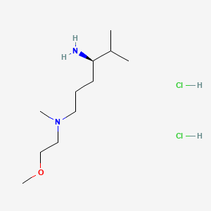 (R)-N1-(2-Methoxyethyl)-N1,5-dimethylhexane-1,4-diamine dihydrochloride chemical structure (CAS 2654084-02-1)