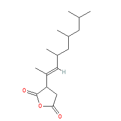 (Tetrapropenyl)succinic anhydride chemical structure (CAS 26544-38-7)