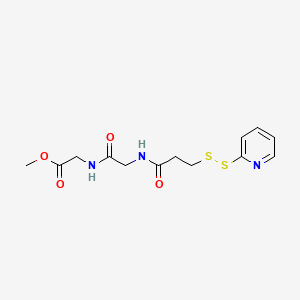 Methyl (3-(pyridin-2-yldisulfaneyl)propanoyl)glycylglycinate chemical structure (CAS 2655474-48-7)